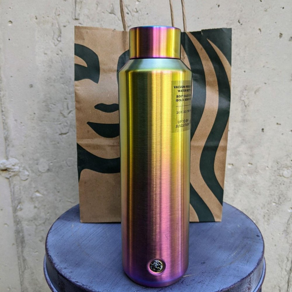 NWT Fall 2020 Insulated Ombre Pink & Yellow Bottle - Picture 1 of 12